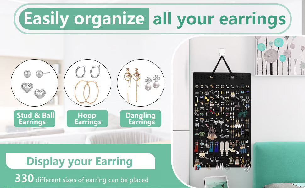 🔥2023 hot sale - Oppbevaringspose av filt for hengende smykker/Convenient jewelry storage hanging bag