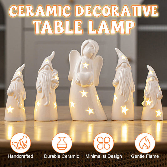 Led-Lyskaster Til Skrivebordet I Keramisk Ornament