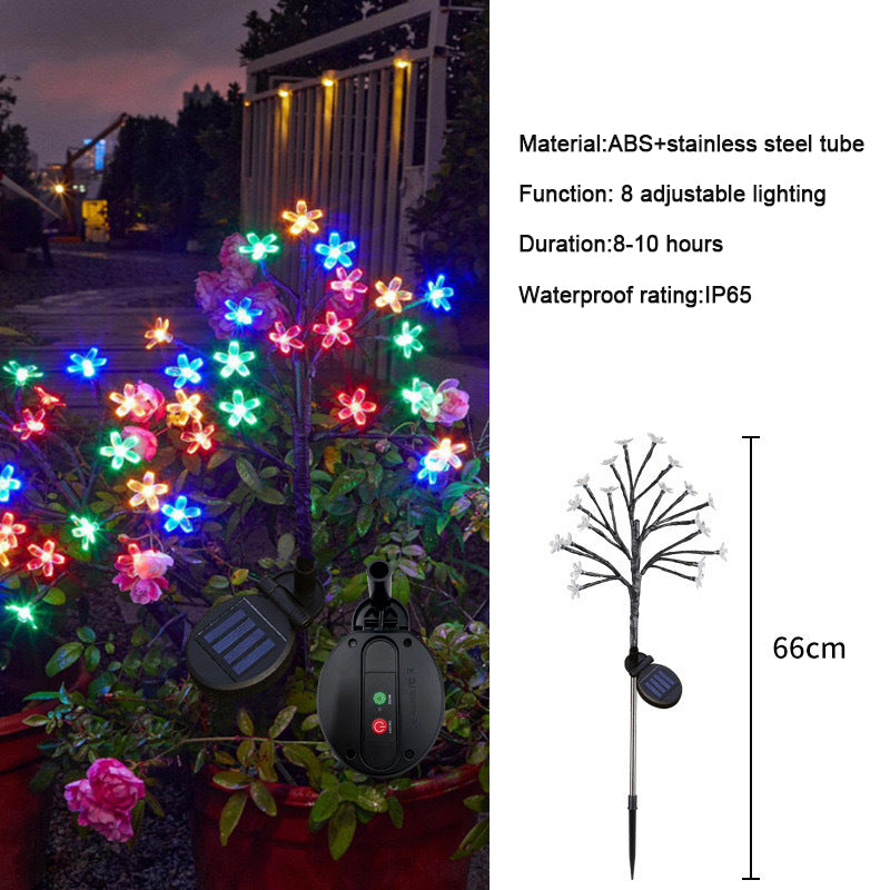 ✨Utendørs vanntette Cherry Blossom Multicolor Solar Garden Lights🎉