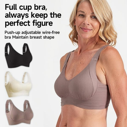 🎁Ribbet push-up-bh med justerbare bøyler for kvinner