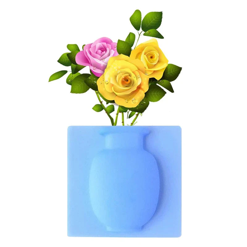 🌹Gjenbrukbar veggmontert vase i silikon