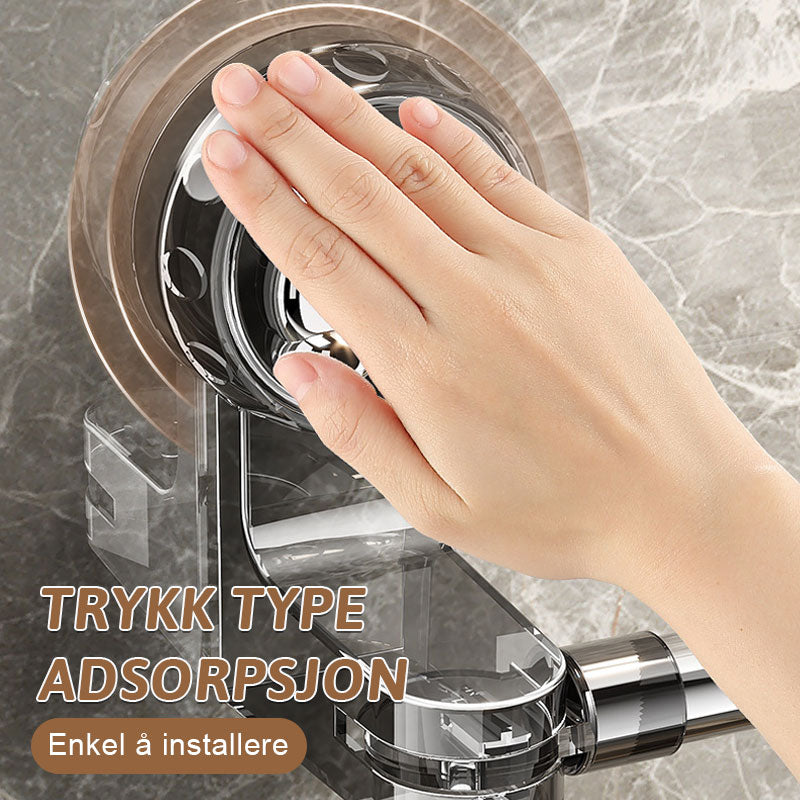 Uttrekkbar sugekopp håndklestang