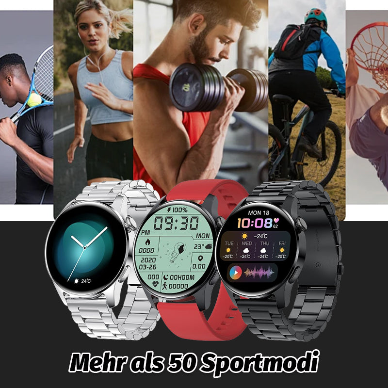 Pulsmåling av blodsukker, sportsklokke med Bluetooth-samtaler/Heart rate blood glucose monitoring, Bluetooth call sports watch