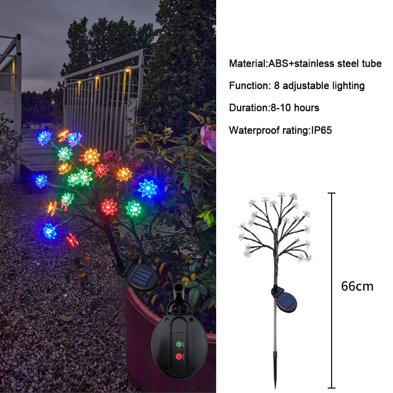 ✨Utendørs vanntette Cherry Blossom Multicolor Solar Garden Lights🎉