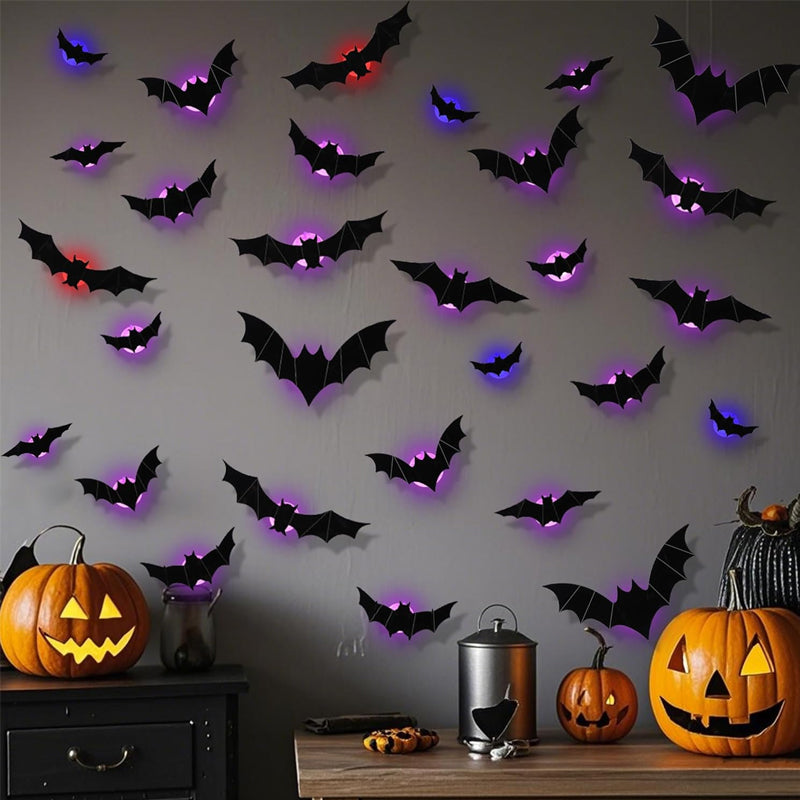 🎃LED Glowing Bat Group🦇
