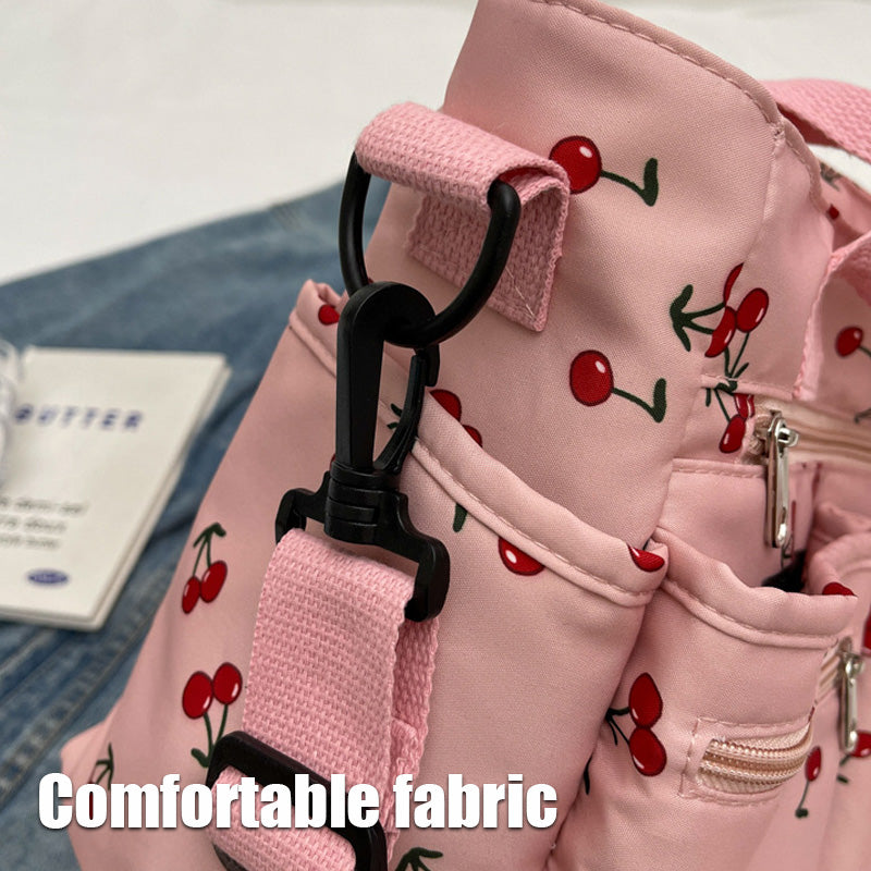 🍒Totebag med kirsebærtrykk