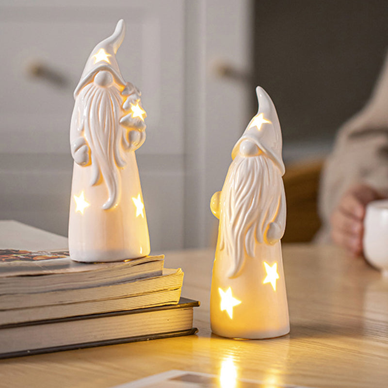 Led-Lyskaster Til Skrivebordet I Keramisk Ornament