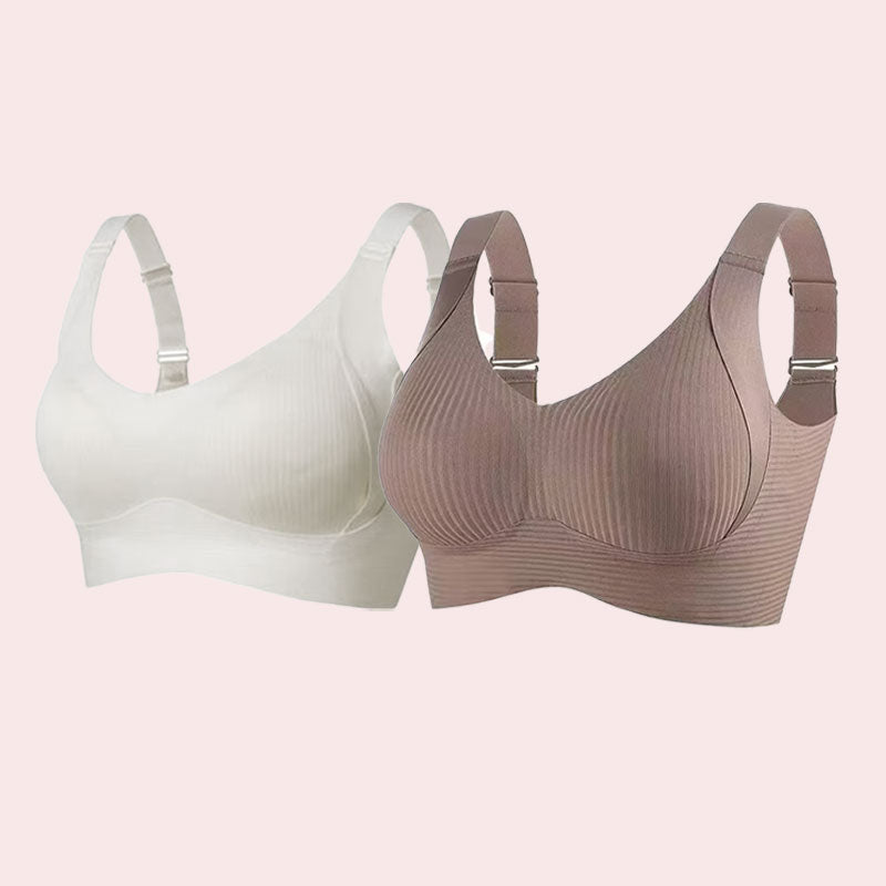🎁Ribbet push-up-bh med justerbare bøyler for kvinner