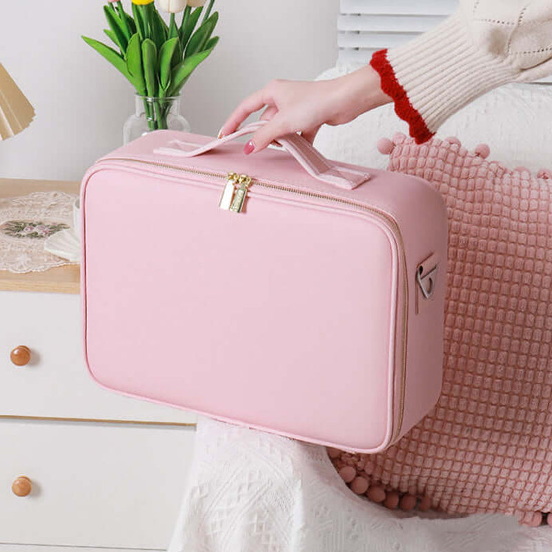 Bærbar kosmetikkveske med stor kapasitet og lys/Portable Large Capacity Cosmetic Bag With Light