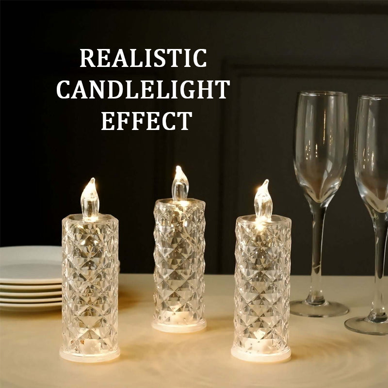 ✨ Crystal Rose Candle Light - romantisk glød uten rot