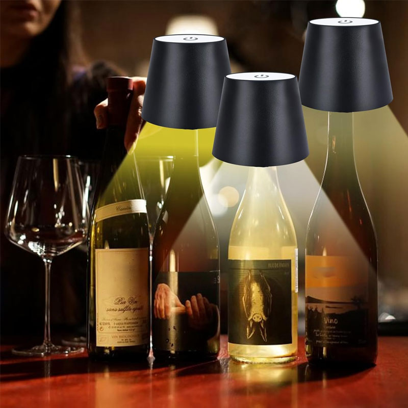 Spiss plug-in oppladbar vinflaskelampe