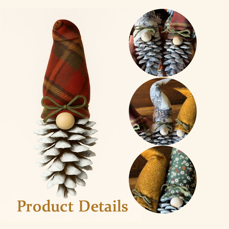 Julepynt av kongler og nisser ✨