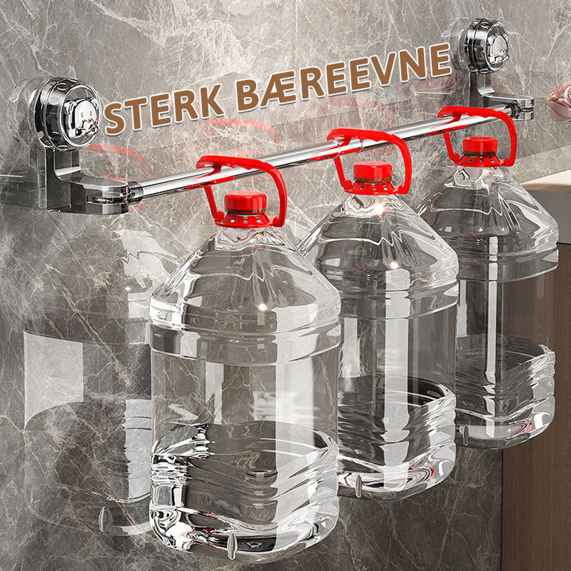 Uttrekkbar sugekopp håndklestang