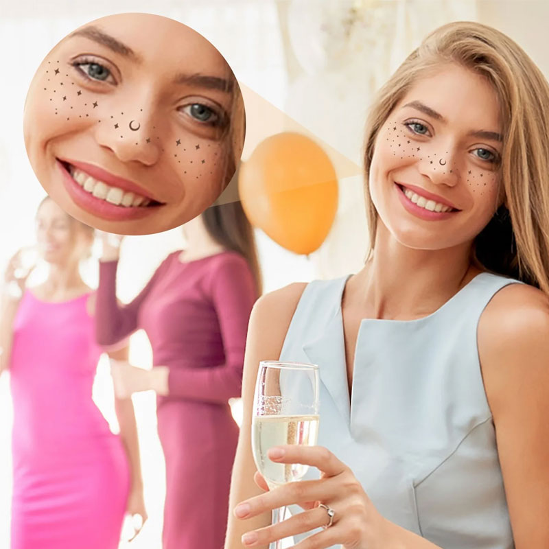 Tatoveringsklistremerker med fregner