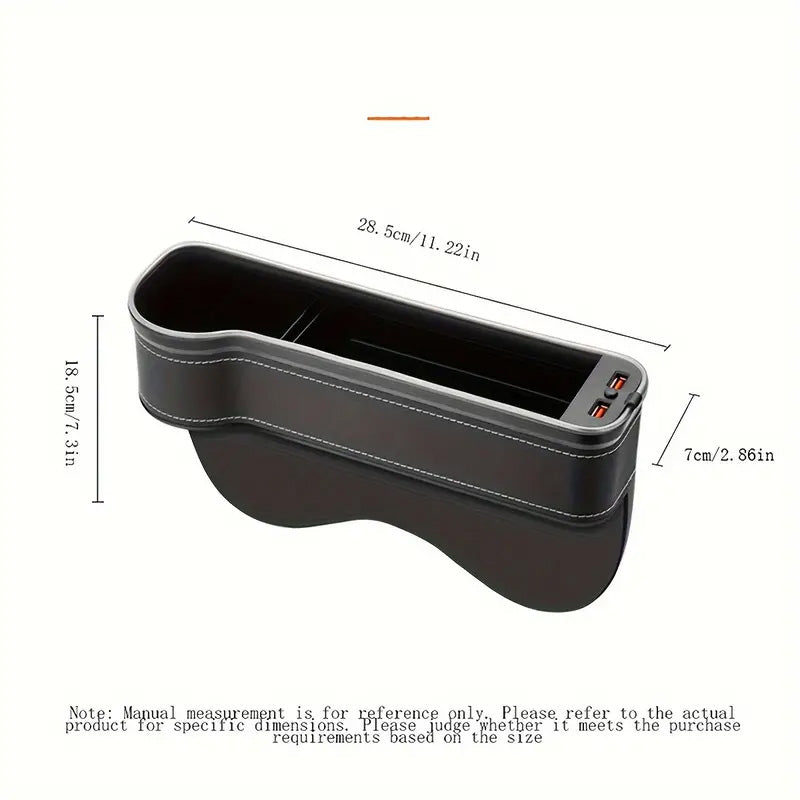 Oppbevaringsboks for bilsete med Led-omgivelseslys/Car Seat Gap Storage Box with LED Ambient Light