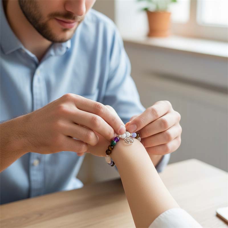 Armbånd med tolv Zodiac-stener