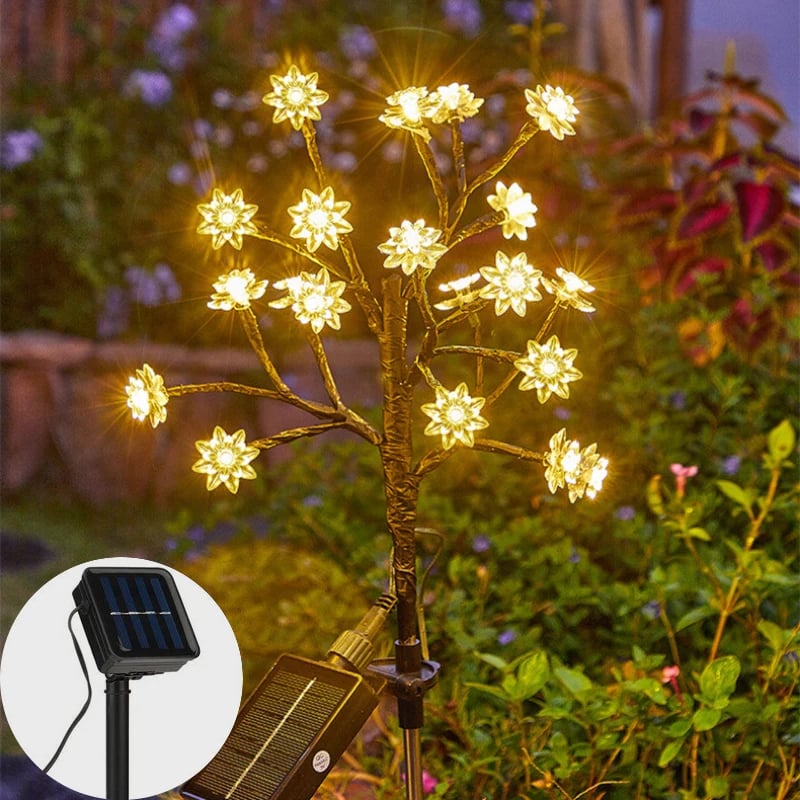 ✨Utendørs vanntette Cherry Blossom Multicolor Solar Garden Lights🎉