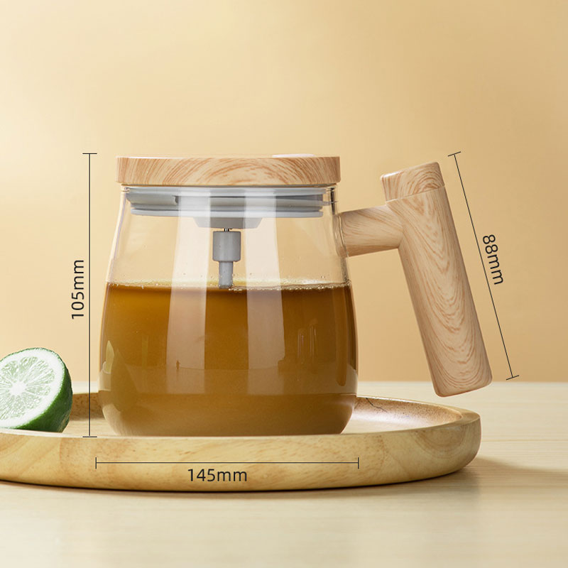 Helautomatisk kaffekopp med rørepinne