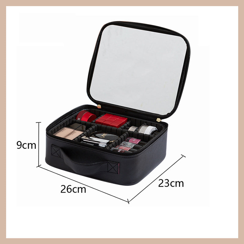 Bærbar kosmetikkveske med stor kapasitet og lys/Portable Large Capacity Cosmetic Bag With Light