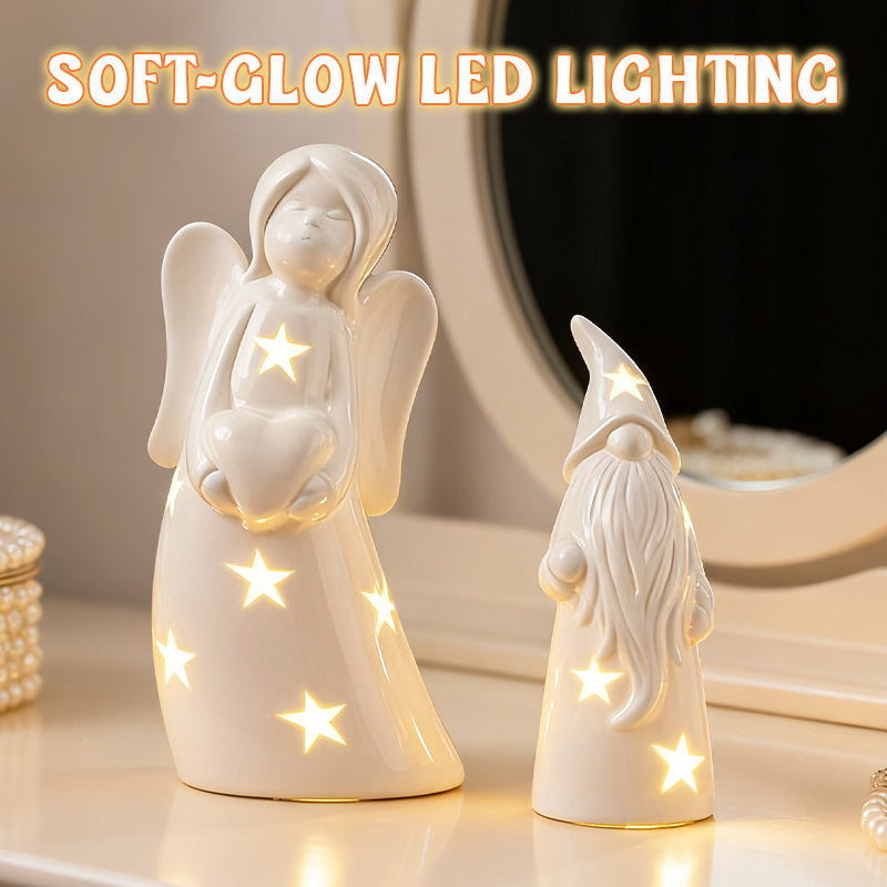 Led-Lyskaster Til Skrivebordet I Keramisk Ornament