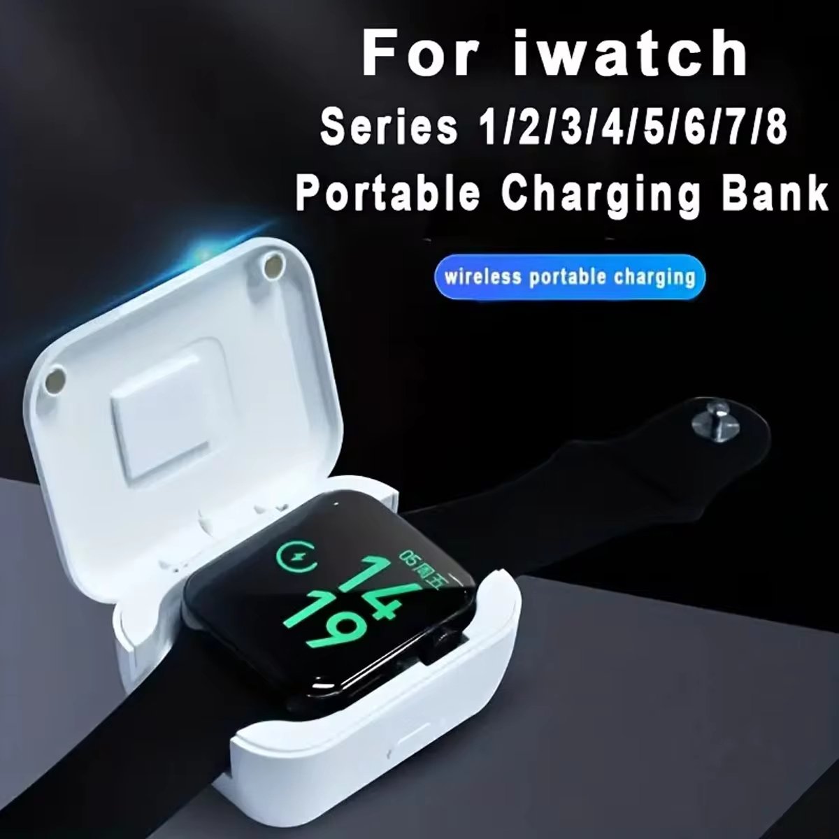 🔥Superdeal! 38% rabatt! - Bærbar trådløs powerbank for smartklokker