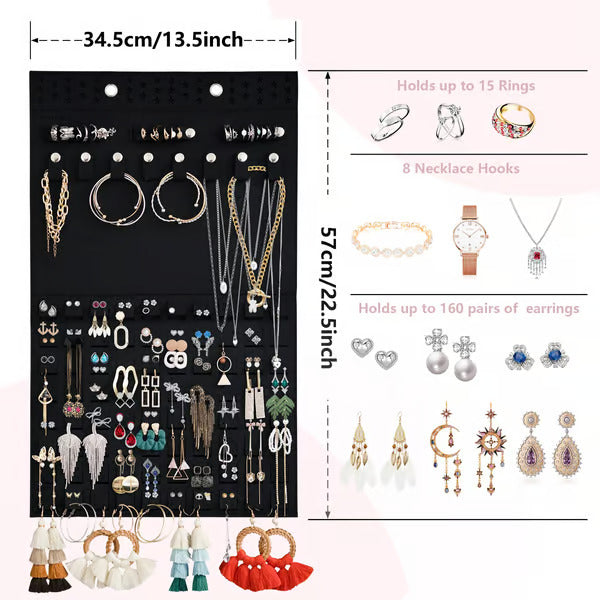 🔥2023 hot sale - Oppbevaringspose av filt for hengende smykker/Convenient jewelry storage hanging bag