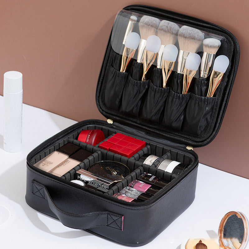 Bærbar kosmetikkveske med stor kapasitet og lys/Portable Large Capacity Cosmetic Bag With Light