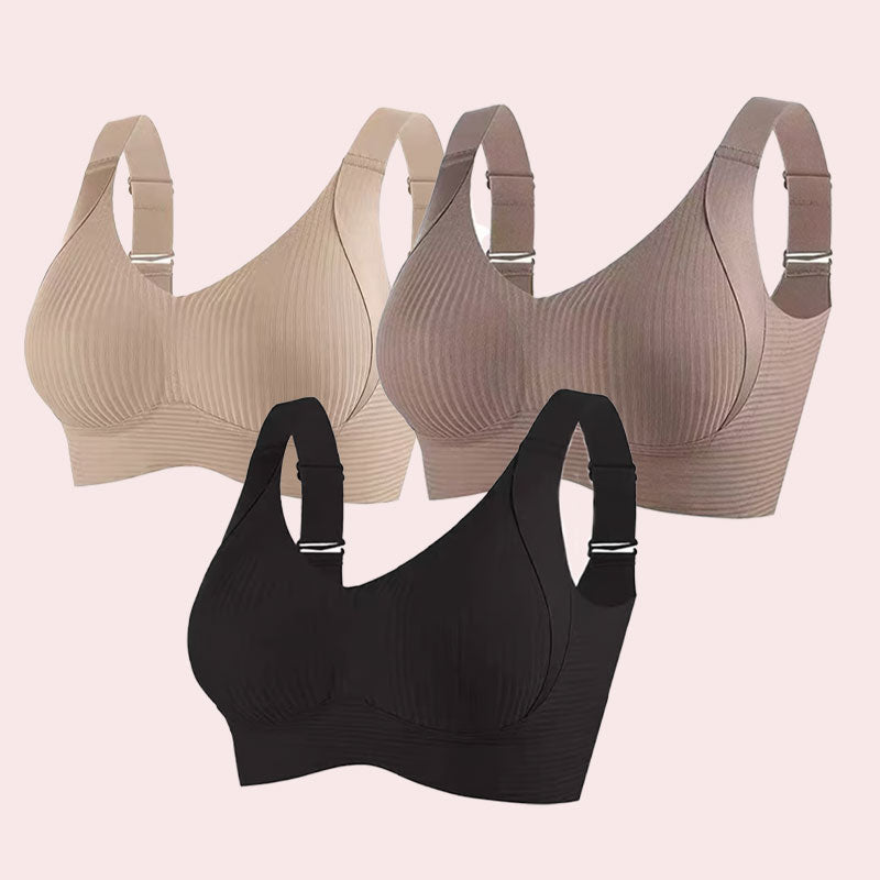 🎁Ribbet push-up-bh med justerbare bøyler for kvinner