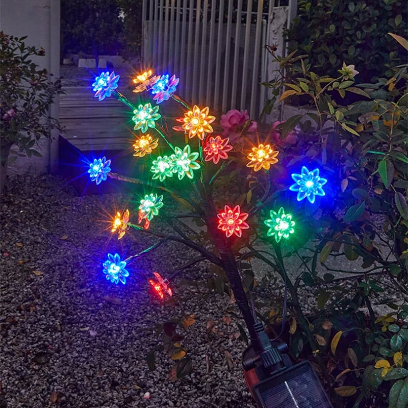 ✨Utendørs vanntette Cherry Blossom Multicolor Solar Garden Lights🎉