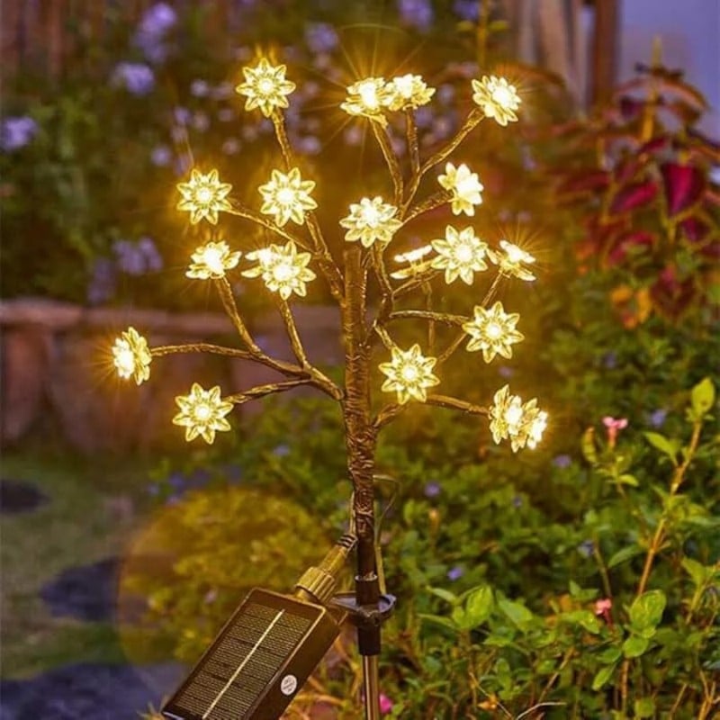 ✨Utendørs vanntette Cherry Blossom Multicolor Solar Garden Lights🎉